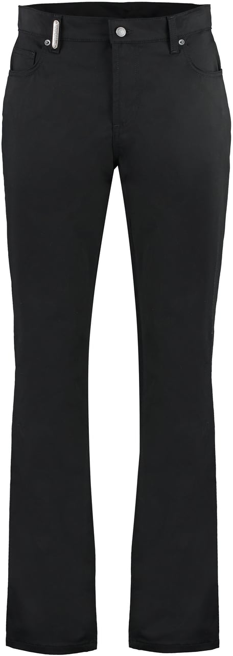 Moschino Stretch cotton trousers Zwart