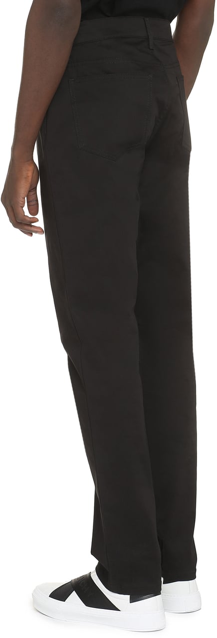 Moschino Stretch cotton trousers Zwart