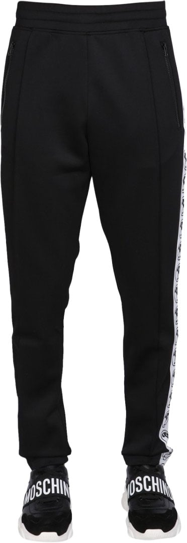 Moschino Tapered Black Jogging Pants Zwart