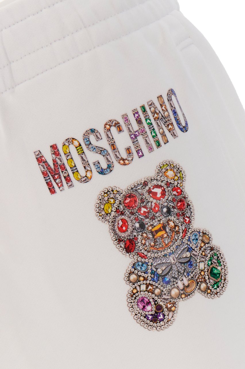 Moschino Moschino White cotton joggers Wit