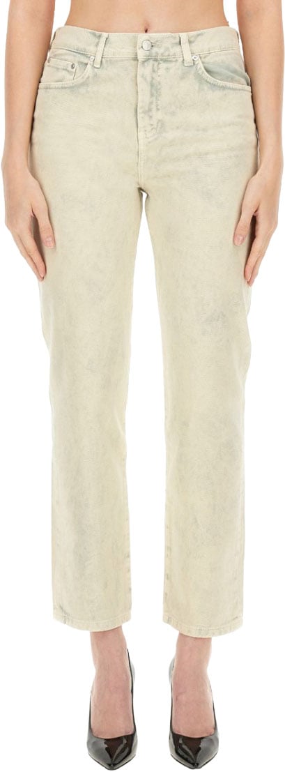 Moschino Faded Wash Cropped Jeans Neutraal