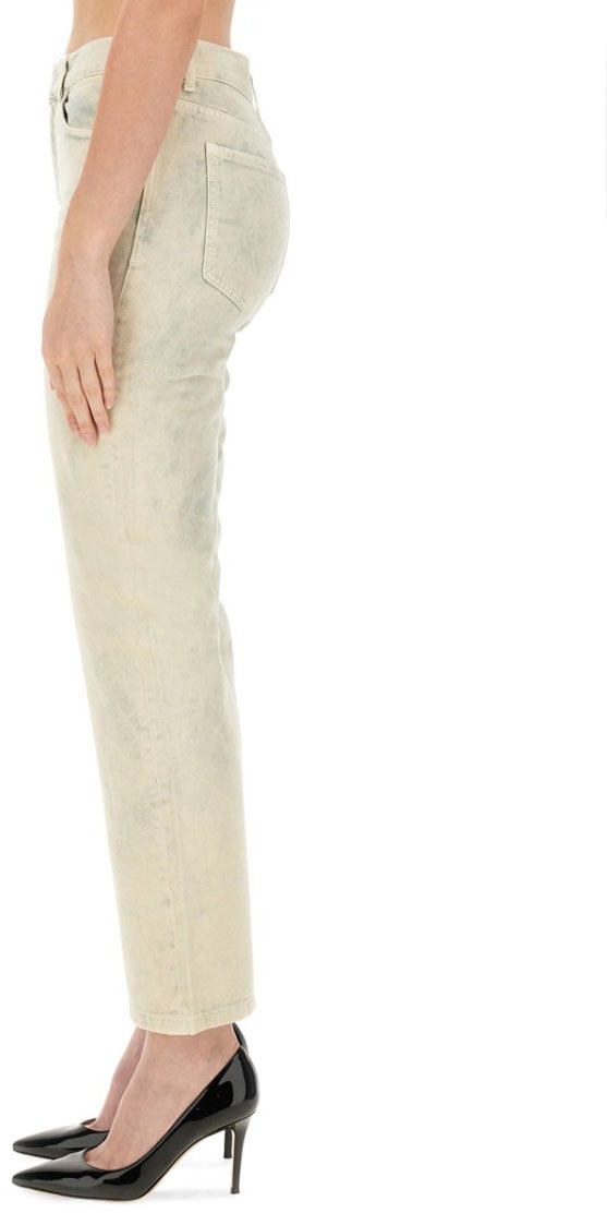 Moschino Faded Wash Cropped Jeans Neutraal