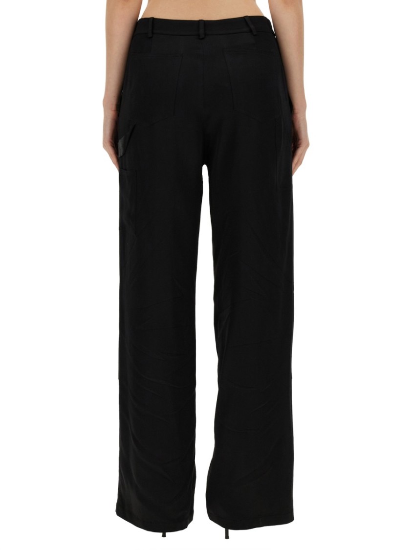 Moschino Wide Leg Pants Zwart