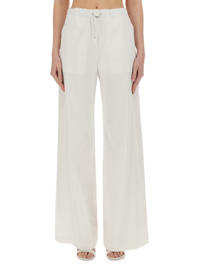 Moschino High-Waisted Drawstring Wide Leg Pants Wit