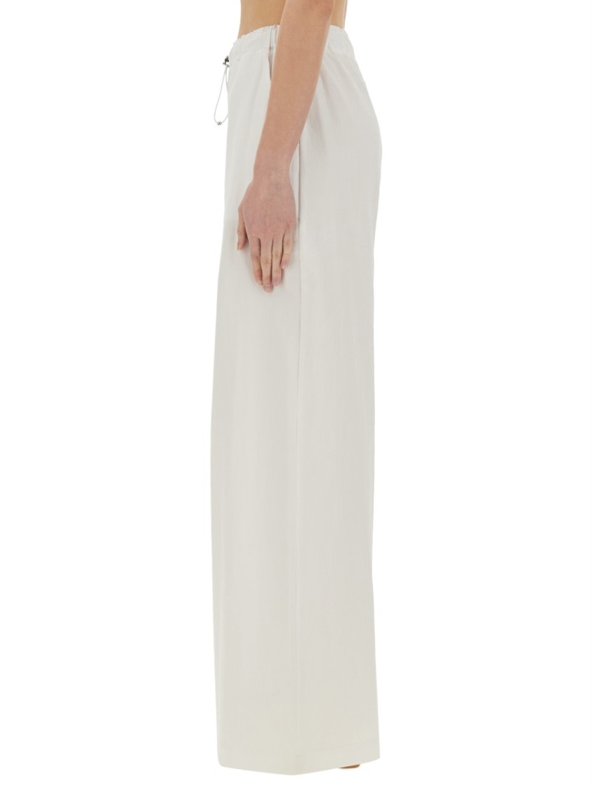 Moschino High-Waisted Drawstring Wide Leg Pants Wit