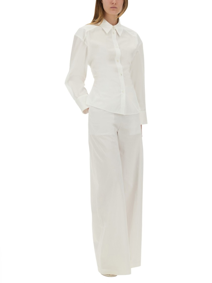 Moschino High-Waisted Drawstring Wide Leg Pants Wit