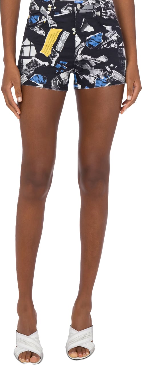 Moschino Shorts Fantasia Nero Zwart