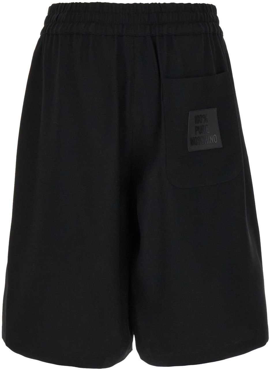 Moschino Moschino Black acetate blend bermuda shorts Zwart
