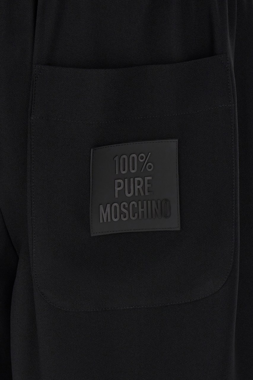 Moschino Moschino Black acetate blend bermuda shorts Zwart