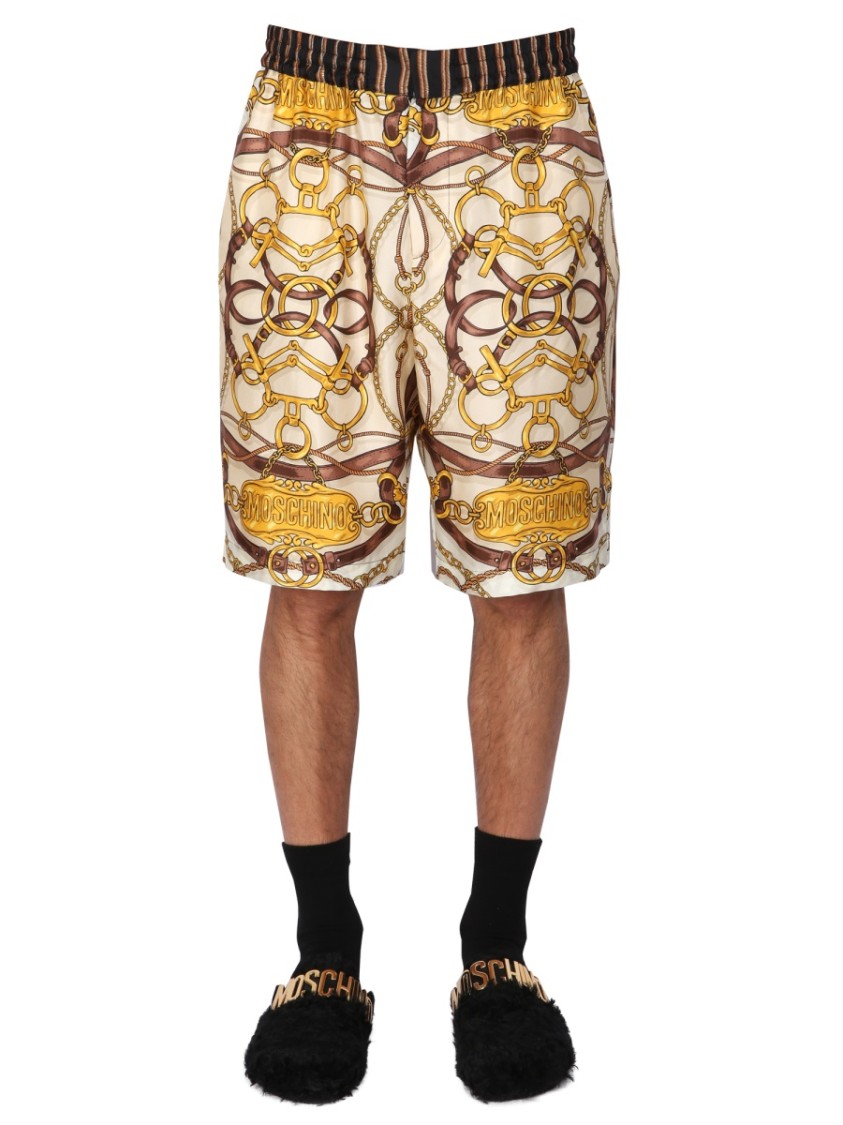 Moschino "Teddy" Bermuda Shorts Neutraal
