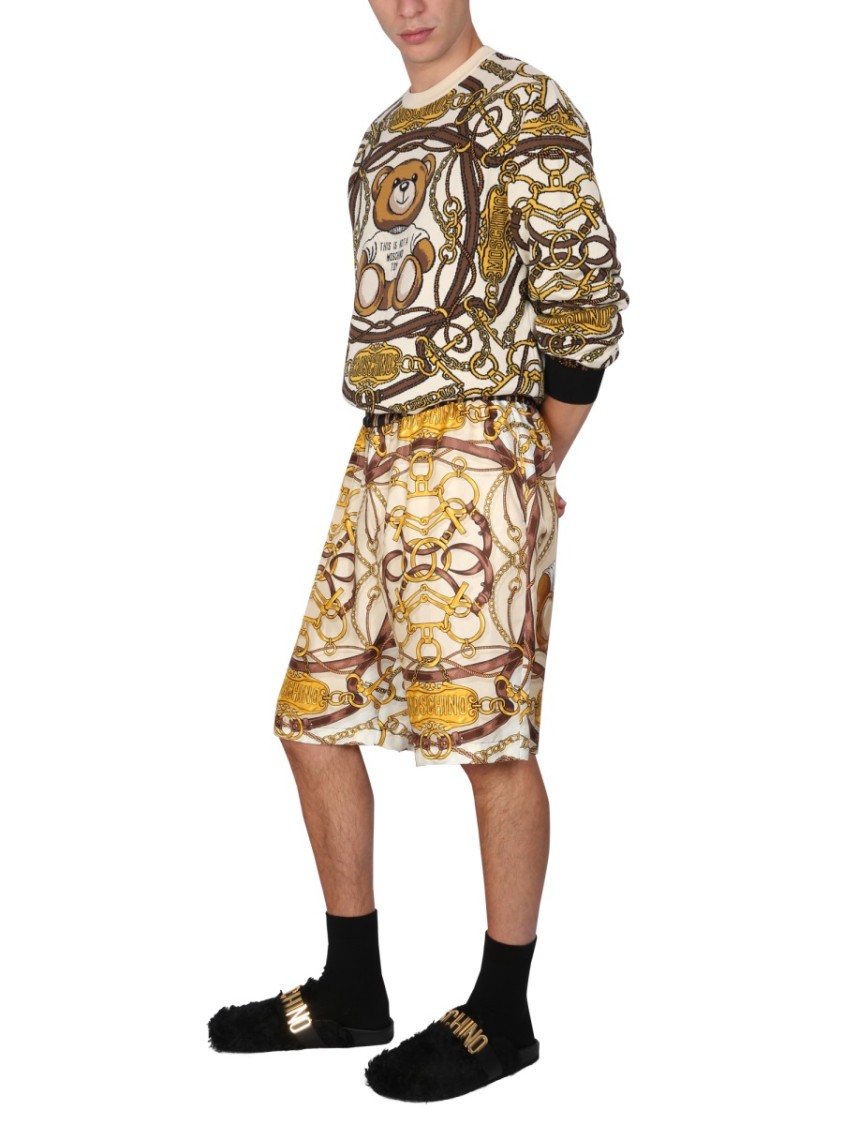Moschino "Teddy" Bermuda Shorts Neutraal