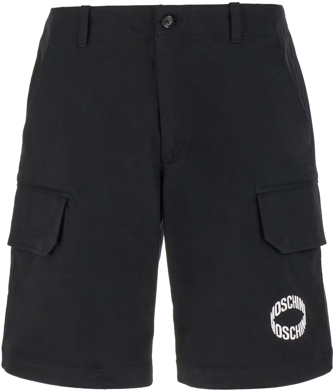 Moschino Moschino Black denim stretch bermuda Zwart