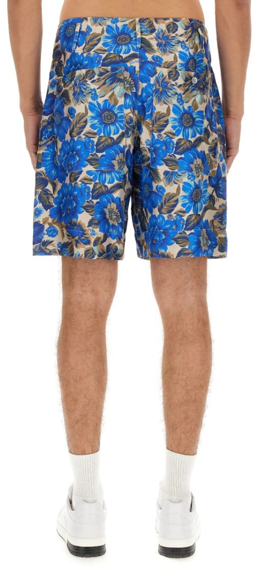Moschino All Over Blue Flower Shorts Divers
