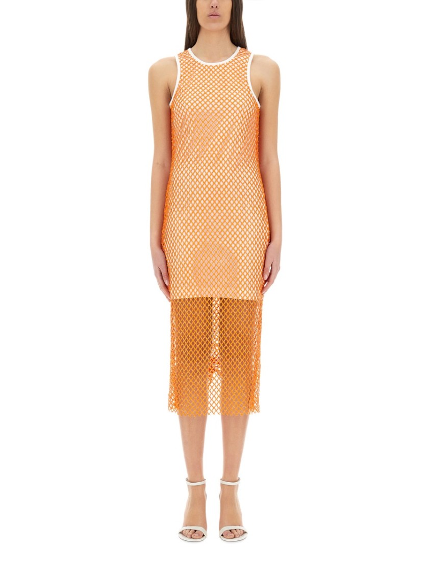 Moschino Mesh And Sequin Dress Oranje