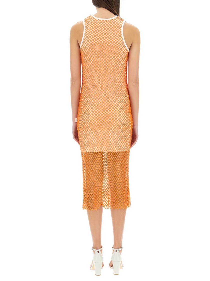Moschino Mesh And Sequin Dress Oranje