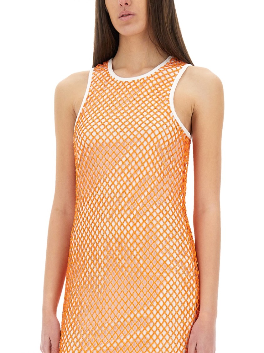 Moschino Mesh And Sequin Dress Oranje