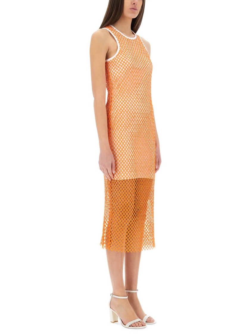 Moschino Mesh And Sequin Dress Oranje