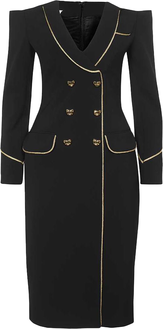 Moschino Double breasted blazer dress Zwart