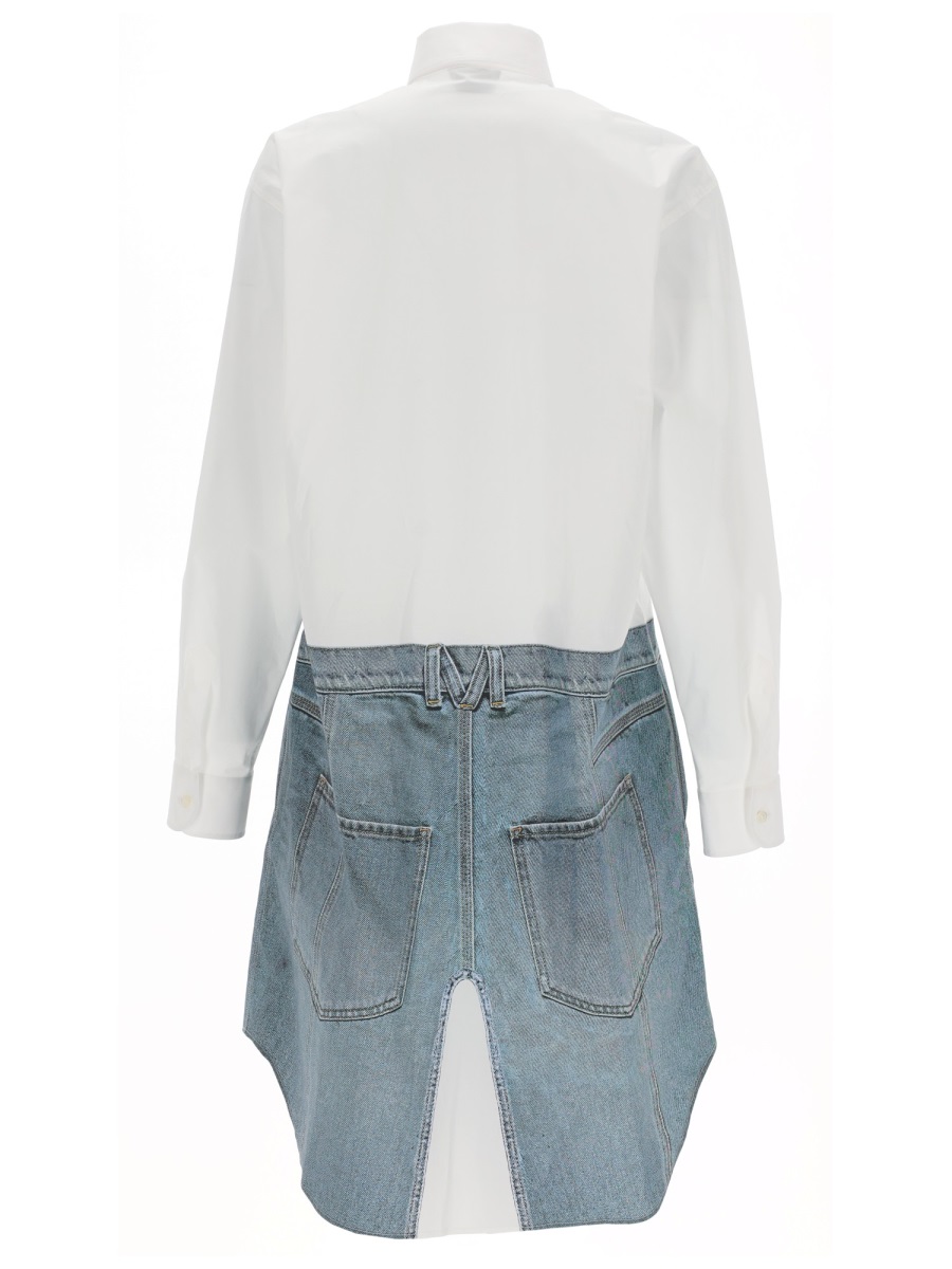 Moschino White Shirt Denim Skirt Day Dress Wit