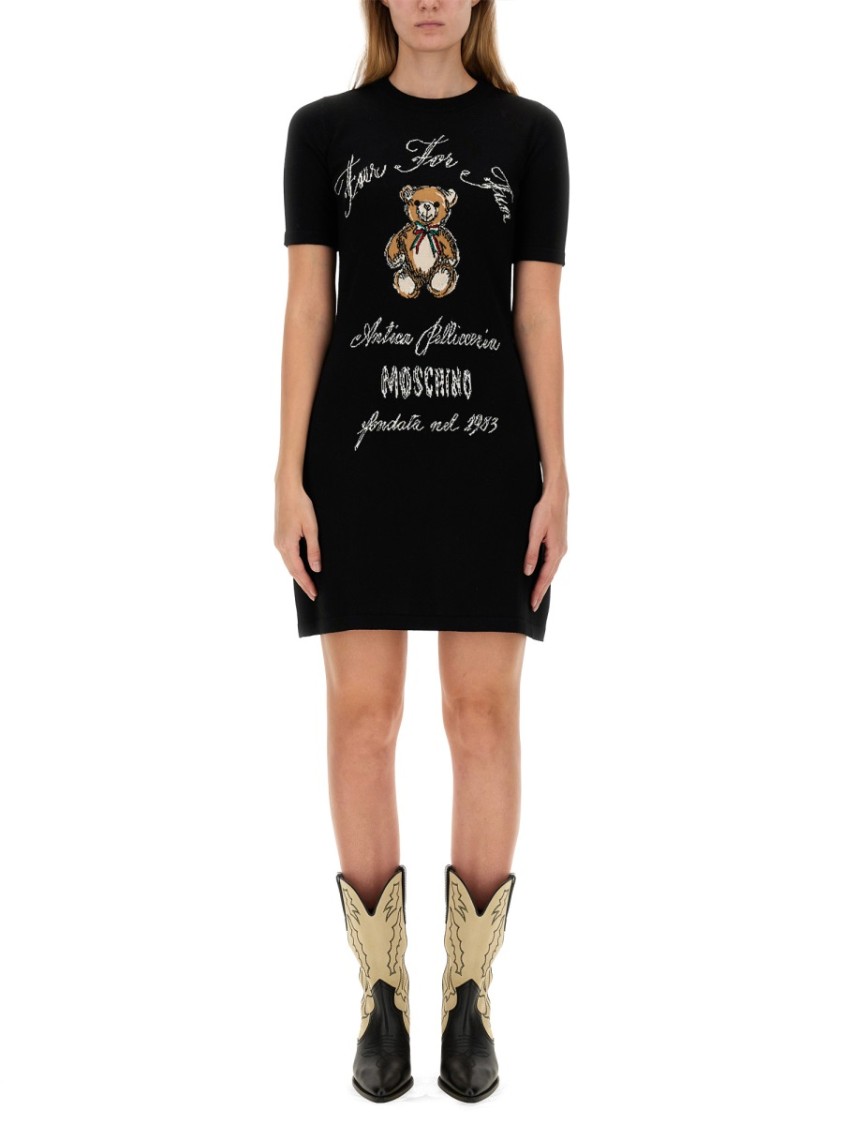 Moschino Knit Dress Zwart