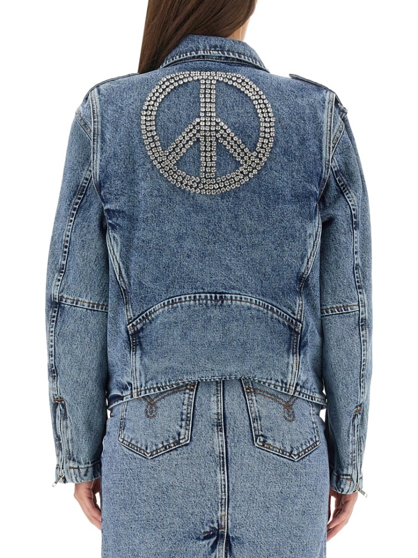 Moschino Biker Peace Symbol Blauw
