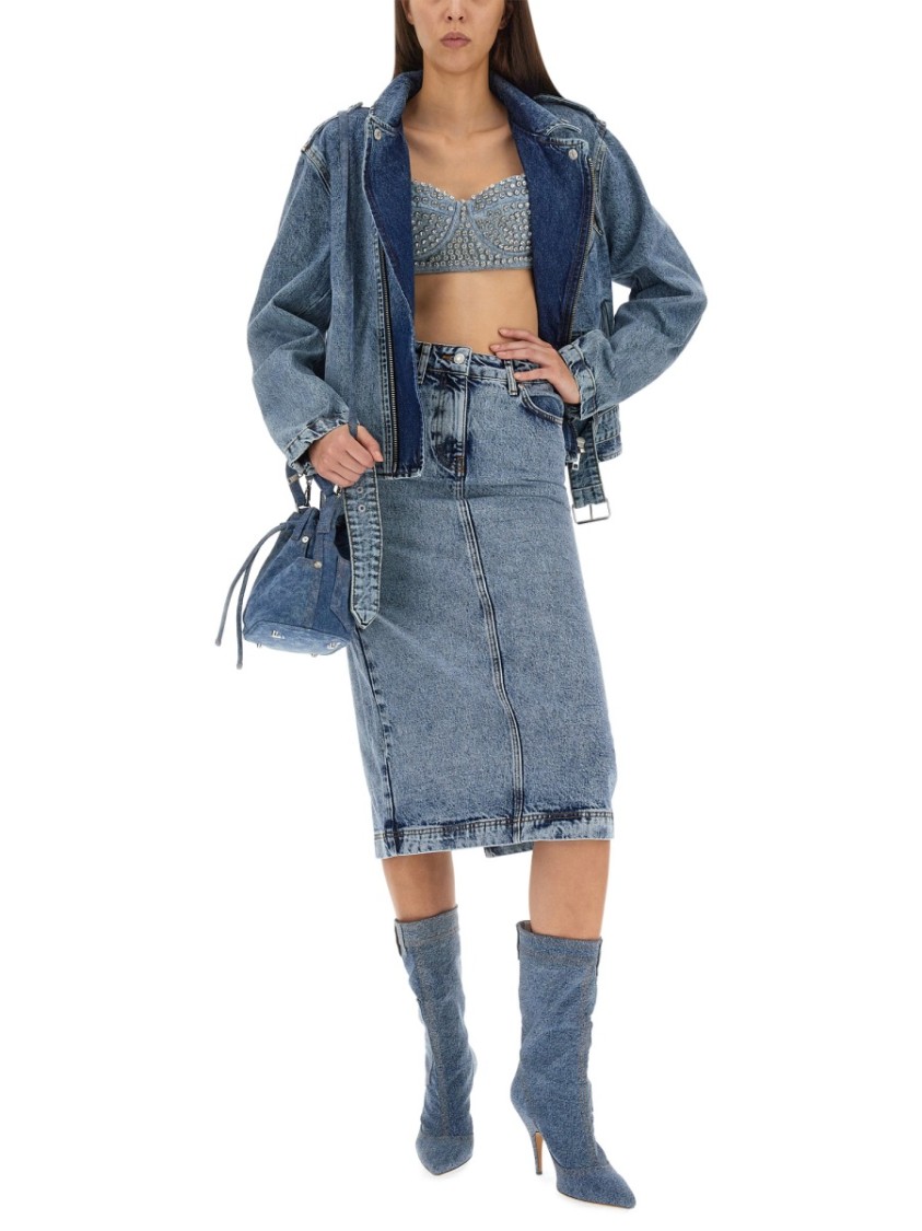 Moschino Biker Peace Symbol Blauw