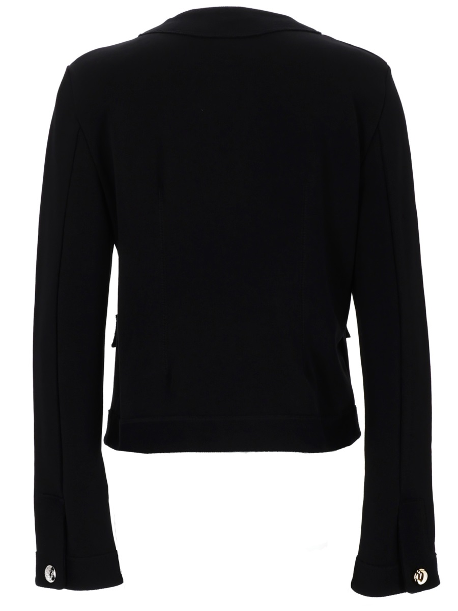 Moschino Cropped Long Sleeves Decorative Cardigan Zwart