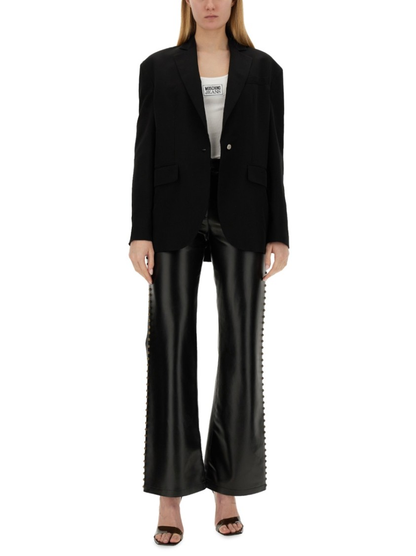 Moschino Single-Breasted Jacket Zwart