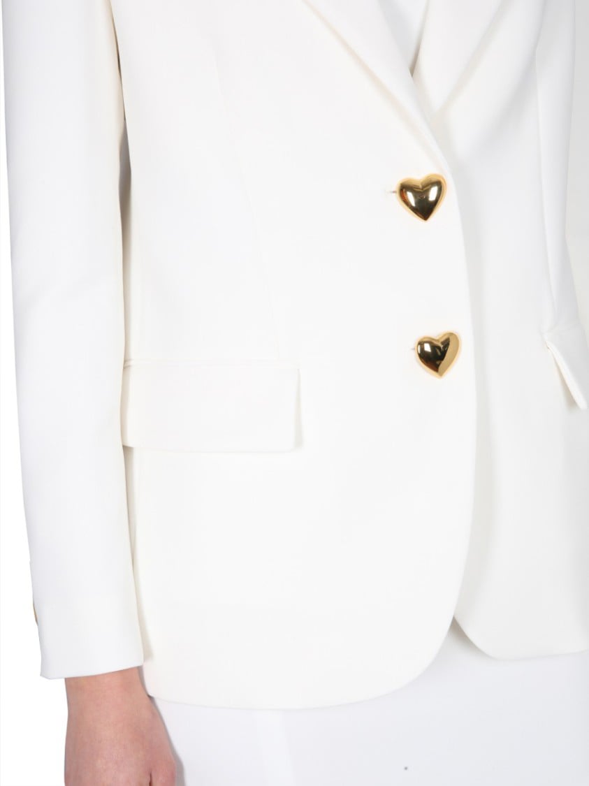 Moschino Single-Breasted Jacket Wit