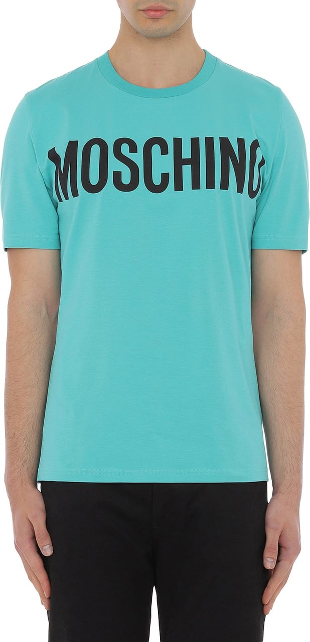Moschino T-Shirts And Polos Turquoise Blauw