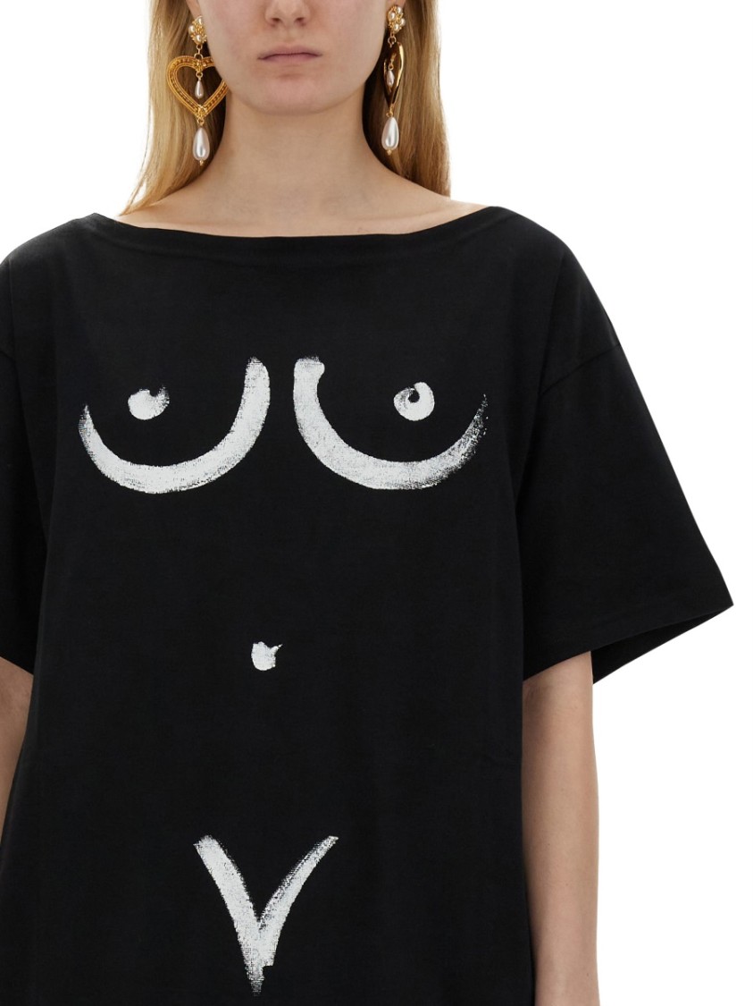 Moschino Oversized Body Print T-Shirt Zwart