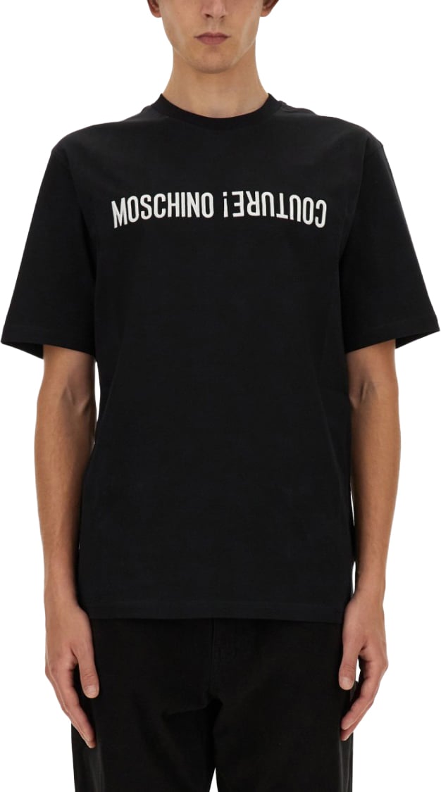 Moschino Relaxed Fit Black T-Shirt Zwart
