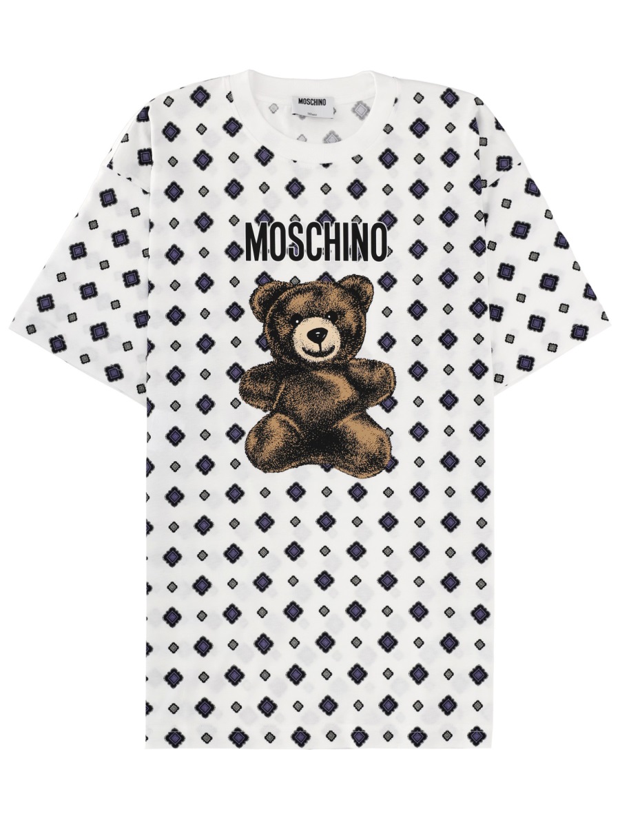 Moschino White Short Sleeved Teddy T-Shirt Wit