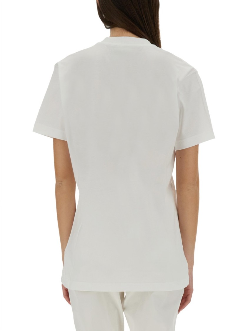 Moschino Graphic Print Cotton T-Shirt With Crew Neckline Wit