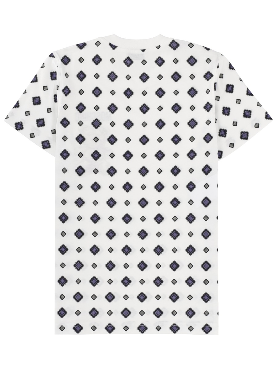 Moschino Diamond Pattern Teddy Graphic T-Shirt Wit