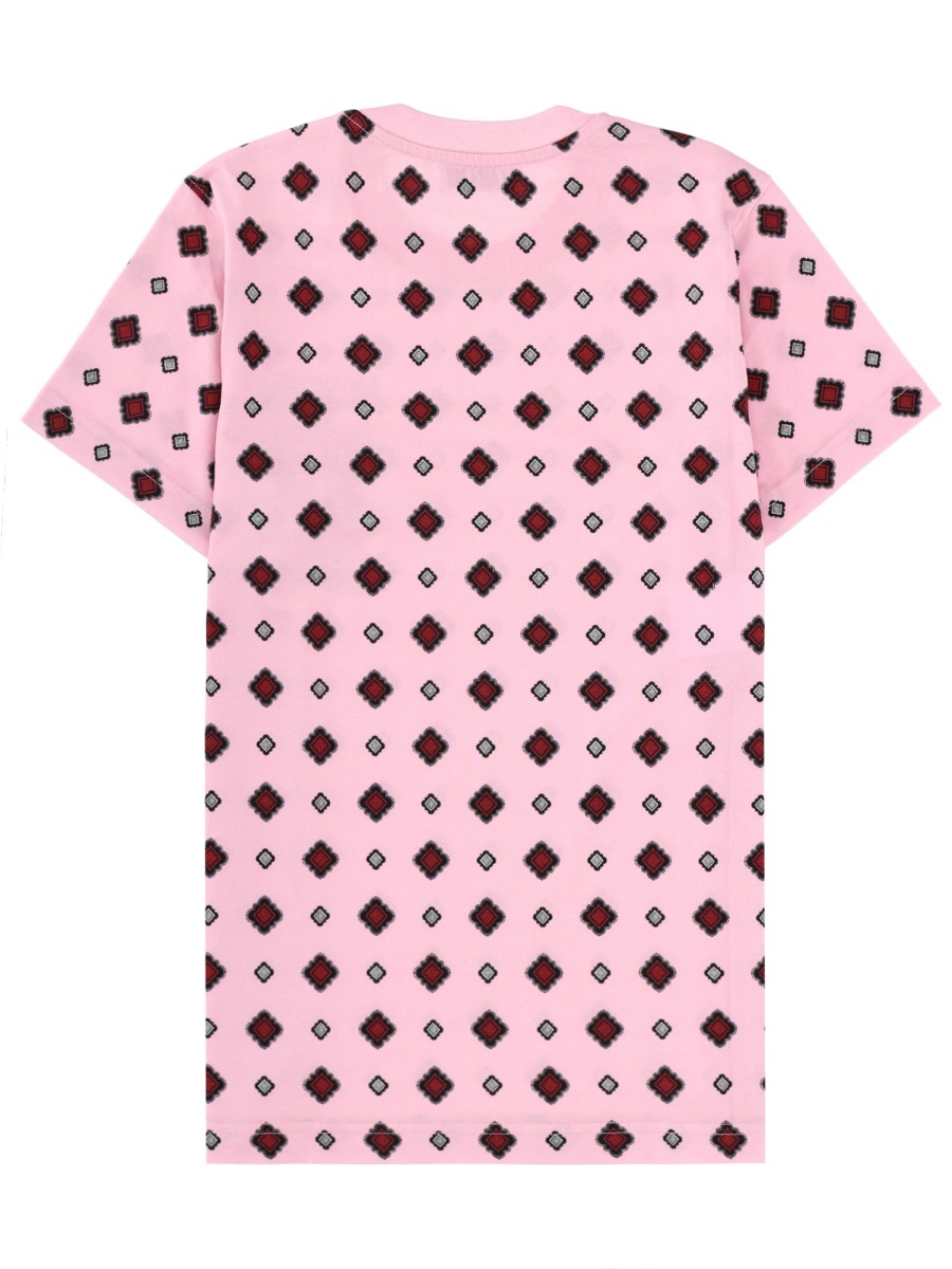 Moschino Light Pink Diamond Pattern T-Shirt Neutraal