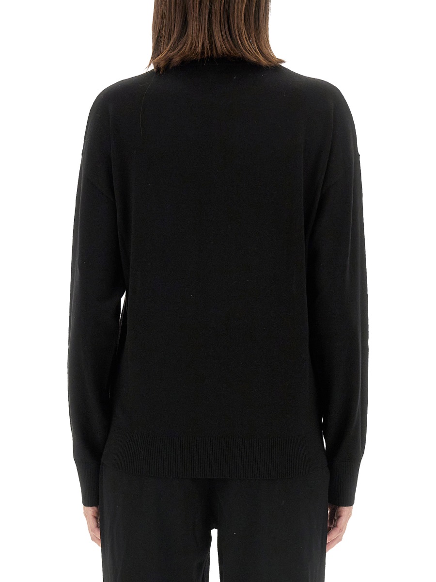 Moschino Relaxed Fit Jersey With Bold Logo Print Zwart