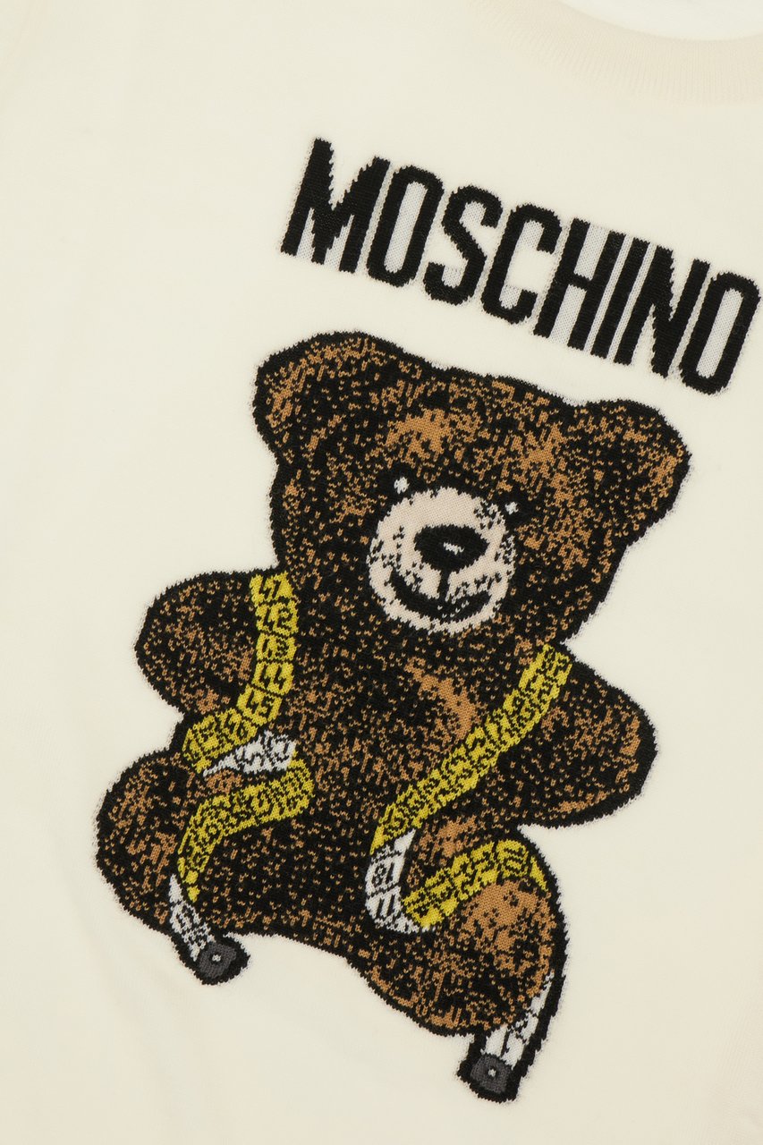 Moschino Ivory wool sweater Neutraal