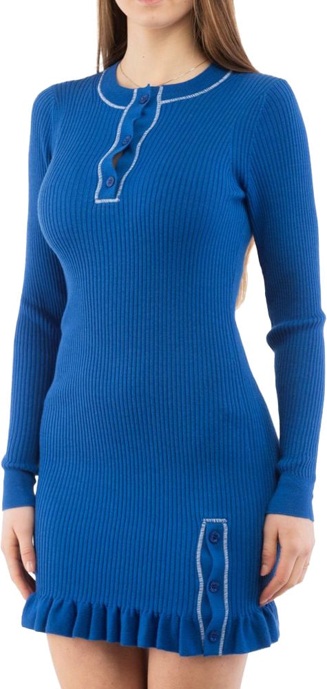 Moschino Multicolor Wool Casual Dress Divers