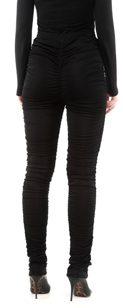 Moschino Black Viscose Casual Pants Zwart