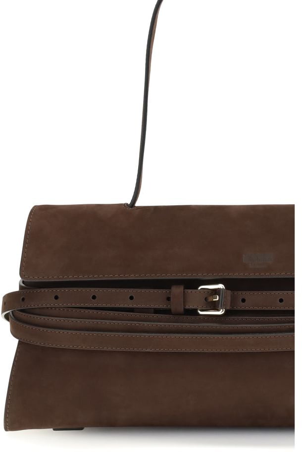 Moschino Moschino Brown Calf Leather Bos Taurus Shoulder Bag Bruin