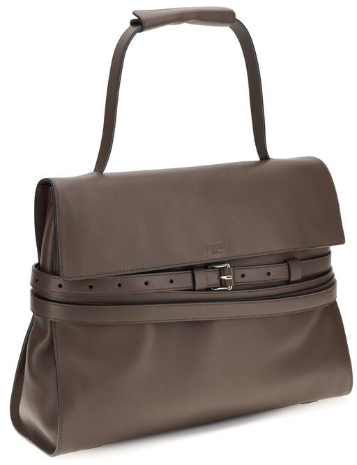 Moschino Moschino Brown Calf Leather Bos Taurus Handbag Bruin