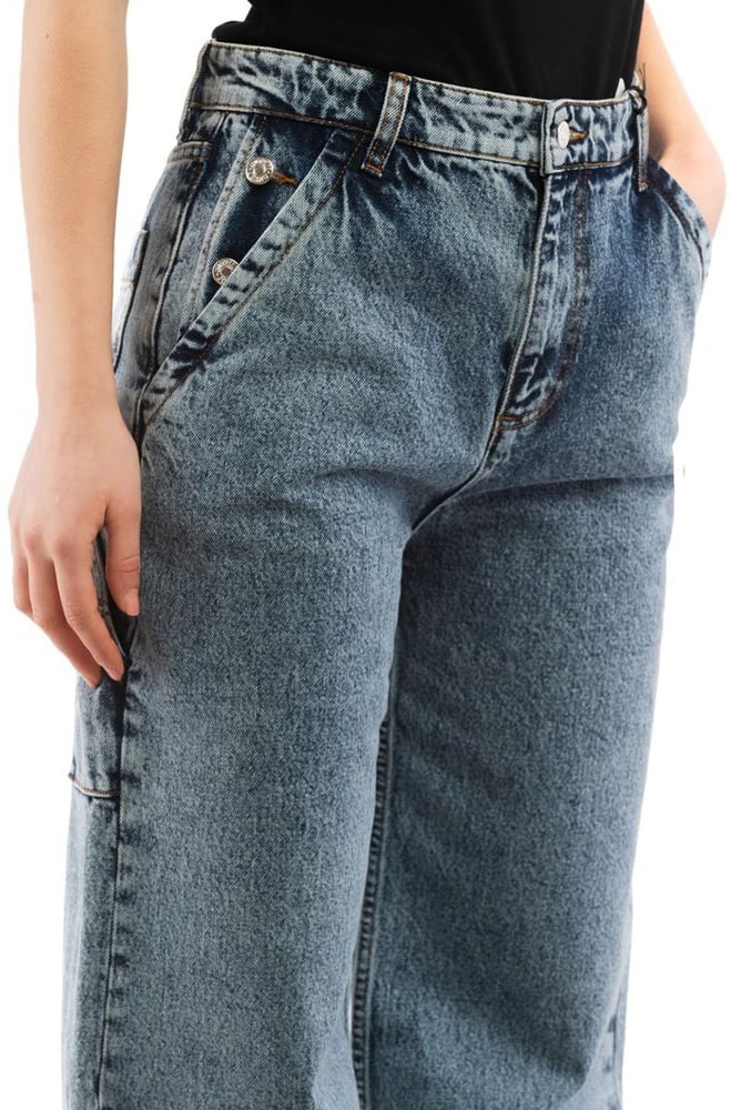 Moschino Multicolor Cotton Relaxed Fit Jeans Divers