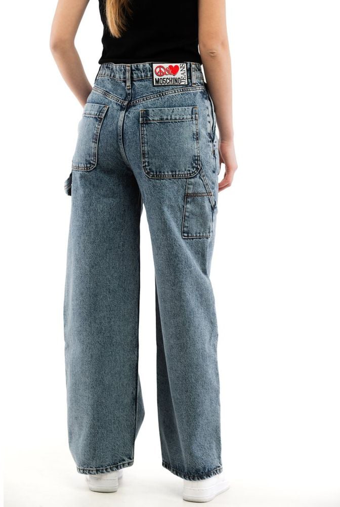 Moschino Multicolor Cotton Relaxed Fit Jeans Divers