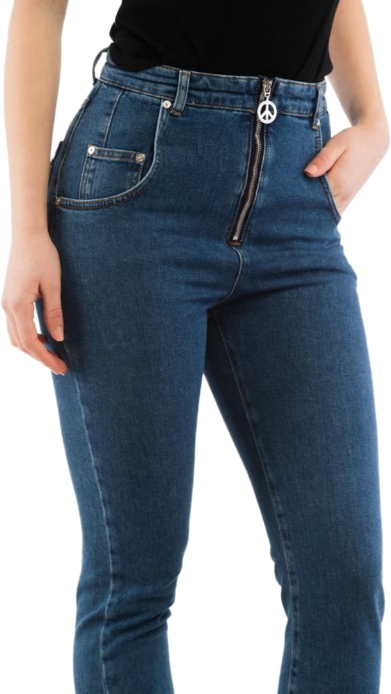Moschino Multicolor Cotton High-Waisted Jean Divers
