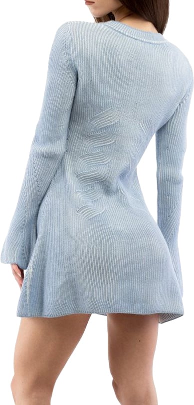 Moschino Multicolor Wool Casual Dress Divers