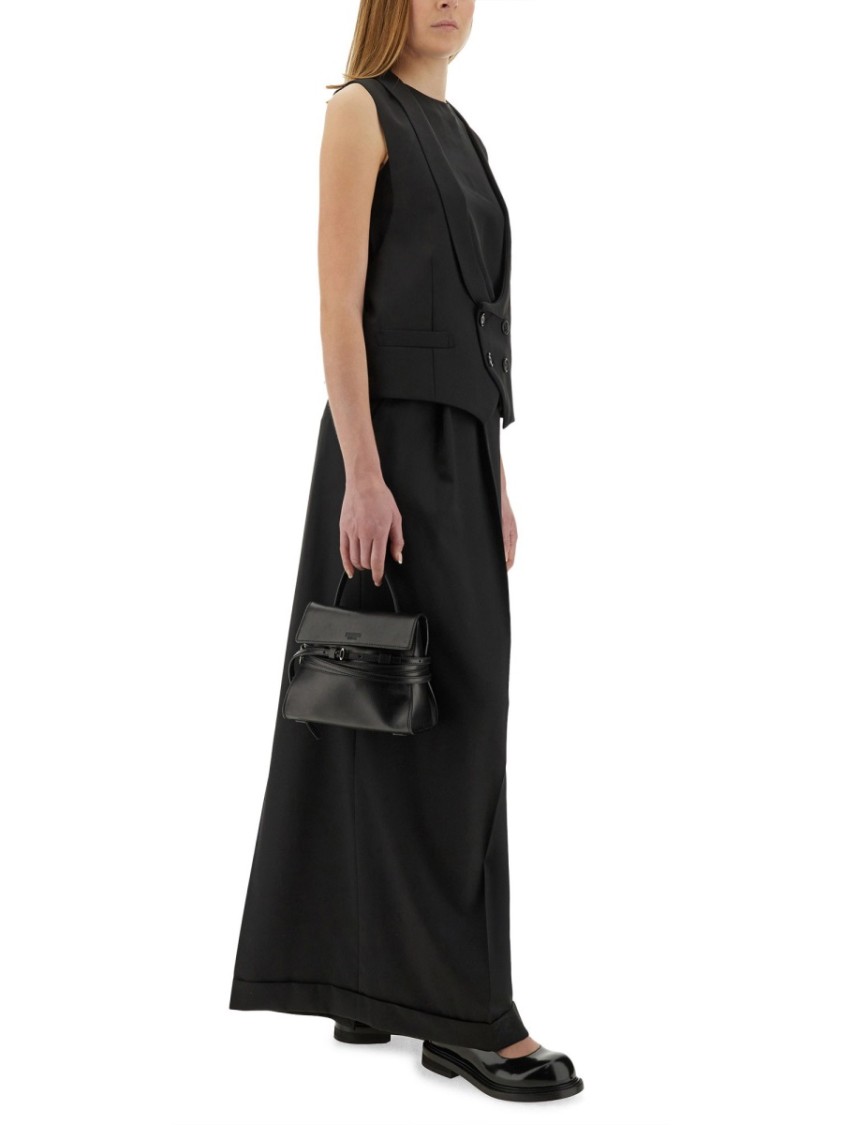 Moschino Black Virgin Wool Vest Zwart
