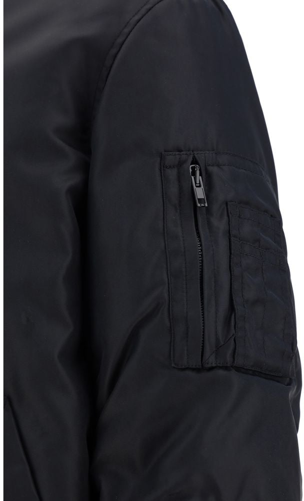 Moschino Black Polyamide Bomber Zwart