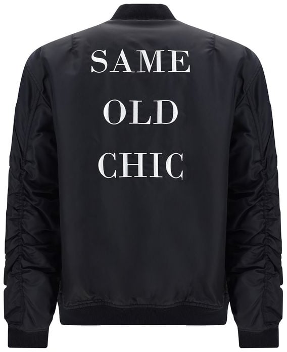 Moschino Black Polyamide Bomber Zwart