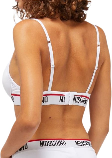 Moschino White Cotton Bra Wit